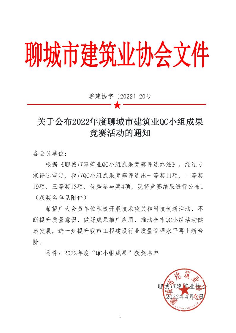 关于公布2022年度聊城市建筑业QC小组成果竞赛活动的通知_1.jpg